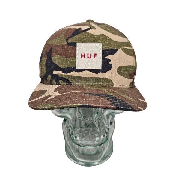 HUF Box Logo Snapback Men's Cap Adjustable‎ Desert Camouflage Promotional Hat - Picture 1 of 10